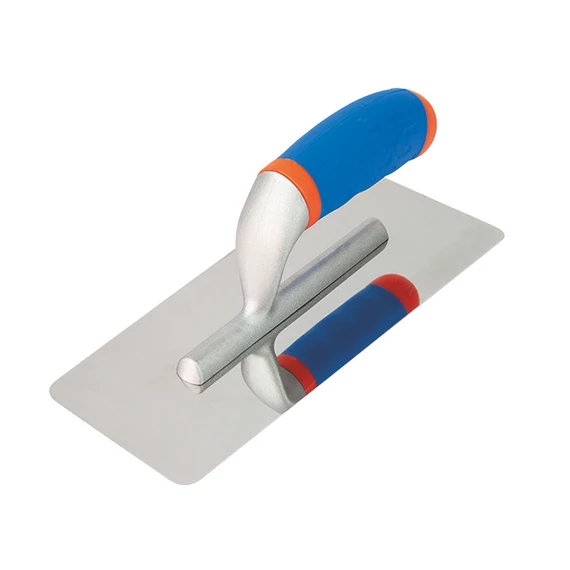 Stukkó simító rozsdamentes professzionális, kétanyagú, Pentrilo 240 x 110 x 0,6 mm